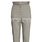 Summer Ankle-length Frill Trousers Woven Women Slacks thumbnail-2