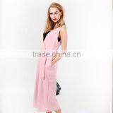 Ladies New Fashion Jumpsuit Pink Color Sleeveless Designs for Women Factory Manufacture thumbnail-4