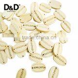 D&D 18PCs/Set 1.1cm*1.8cm Wooden Buttons Oval Handmade Carved Decorative Buttons Sewing Scrapbooking Crafts Made for You thumbnail-2