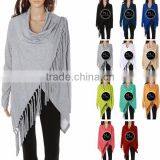 Wholesale Slash Top Tassel Blouses thumbnail-2