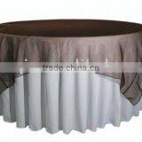 Organza Table Overlay Wedding Basic Polyester Tablecloth and Banquet Hotel Table Linens