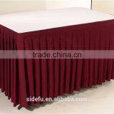 Wholesale Customized Fancy Square Ruffled Table Skirt thumbnail-5