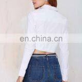 Latest Lady Blouse & Top Long Sleeve Cotton Fabric Women Blouse Top thumbnail-4