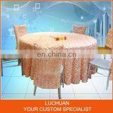 Elegant Crochet Knitted Ruffled Wedding Chair Cover thumbnail-5