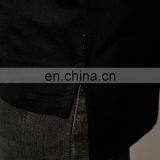 Men Plain Black Cotton Longline T-shirts Cheap thumbnail-4