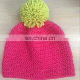 Top Fashion Style for 2016 Winter Handmaking Winter Beanie Hat With Big Top Pom Pom thumbnail-1