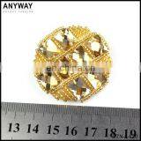 Assorted Buttons Gold Tone Pearly Rhinestone Crystal Tube Beaded Buttons Vintage Style Button Assortment thumbnail-2