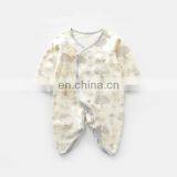 2018 Baby Factory Plain Color 100% Cotton Girls Vintage Baby Romper thumbnail-1