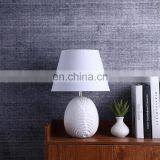 Hot Sale Cheap Wholesale White Ceramic Modern Nightstand Lamps for Hotel Home Decor