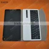 bluetooth keyboard for iPad Air,white high quality PU Removable plastic keyboard with synthetic leather case