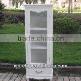 Modern White Wooden Corner Glass Door Display Cabinet thumbnail-1