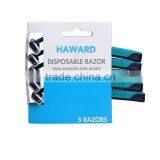 Rubber Handle Twin Blade Man Disposable Shaving Razor thumbnail-6