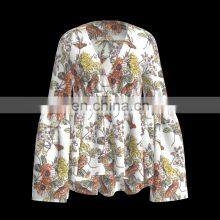 BEAUTIFUL FLOWER CTN/RAYON PRINTING FABRIC FOR WOMEN thumbnail-4