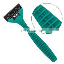 3 Blades Men Beard Razor Stainless Steel Sharp Disposable Razor Factory Wholesale Male Beard Razor Blade Lubricant Strip LY3-01G thumbnail-4