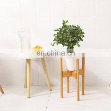 Retro Eco Friendly Bamoboo Corner Plant Stand Gardening Plant Stand Adjustable for Outdoor Indoor Garden Supplies Decorative thumbnail-5