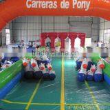 2014 Newest 4 LINE Inflatable Horse Runway Sports Games Inflatable Race Track for Kids and Adults thumbnail-2