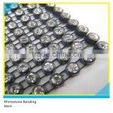 Plastic Crystal Trimming Sew on Ss16 4mm Crystal Black Banding 1x130 Pcs 10 Yards thumbnail-1