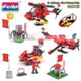 COGO Newest Fire Fighter 3 in 1 Block Toy With 108pcs Plastic Building Bricks