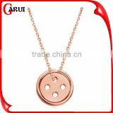 Latest Design Beads Necklace Rose Gold Button Lucky Necklace thumbnail-1