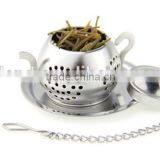 YangJiang Factory Manufacture Large Size Kettle Shaped Metal Tea Infuser