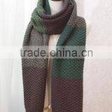 New Fashion Patchwork Wool Knitted Unisex Man Woman Winter Scarf thumbnail-4