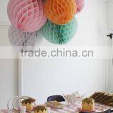 Decorative Colorful Chinese Hanging Craft Paper Honeycomb Ball for Birthday Anniversary thumbnail-2