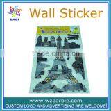 3d Eiffel Tower toy wallpapers sticker for decoration