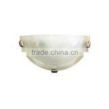 China Factory Contemporary 1 Light Wall Sconce in Satin Steel Finish Clips With a Classic Acid Wash Glass Shade thumbnail-1