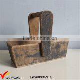 European Farm Solid Wood Vintage Storage Basket thumbnail-1