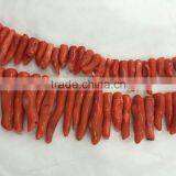 Wholsale Bulk Bamboo Coral Dyed in Red thumbnail-1
