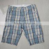 2012 Mens Fashion Plaid Cotton Cargo Bermuda Shorts With 6 Big Pockets