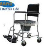High Quality Chrome Plating Steel Disabled Toilet Chair
