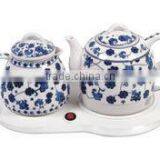 Enamel Kettle Set/ Ceramic LED Electric Kettle/ White High Quality Teapot Set/ 2015 New Design thumbnail-5