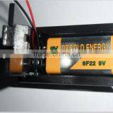 9V battery holder with cover and wire