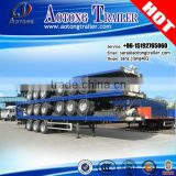 China Manufacturer 60 Ton 40ft tri axles Container Flatbed Truck Trailer for Sale