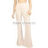 2015 Newest Design Bell-bottoms Women's White Long Pants Wholesale thumbnail-2