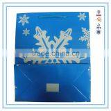Handbags Wholesale China Blue Snowflake Printing Unique Paper Bag thumbnail-1