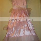 Hot sale pink children party flower girl dress