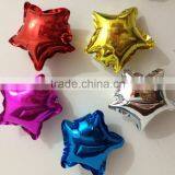5 inch start shape pure color foil helium balloons for birthday supplies