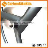 CBK T700 Lightweight Carbon Fiber 700C Road Track 3 Spoke Bicycle Wheel thumbnail-4