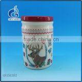 Round Ceramic Kitchen Storage Canisters