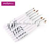 8pcs Zebra Nail Art Dotting Painting Drawing Nail Brush Pen Polish Brush