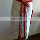 Embroidered White Adults Cooking/Bar Apron, Made of 100% Cotton thumbnail-3