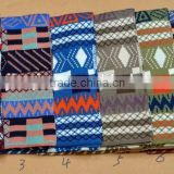 Stock Item unisex knitted jacquard scarf withou fringes yiwu scarf