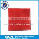 China made machine woven label badge of Clothing woven wash label tags