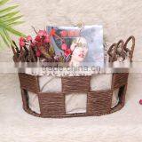 7 Hand Woven - Pastoral Style - Straw - Storage Basket - Storage Basket - Water Basket - Sundry Basket - Woven Baskets thumbnail-5