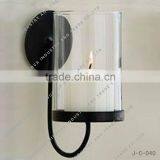 Factory Customize Metal Wall Candle Holder and Glass thumbnail-1