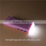 Factory Wholesale 15000mAh 3 USB Power Bank With Big Torch Light thumbnail-3