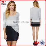 2015 Women T-shirt Wholesale Custom T-shirt for Woman Wear Apparel Online Shopping China thumbnail-6