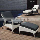 New Design Wicker Sunbed Outdoor Furniture - Resin Wicker Sun Lounger thumbnail-1
